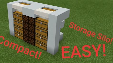 Easy Storage Silo! (Work in all minecraft editions) - YouTube