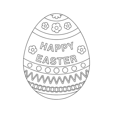 Easter Egg Coloring Page Easter Egg Colouring in Pageeaster - Etsy Canada