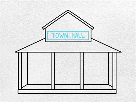 How to Draw a Town Hall - HelloArtsy