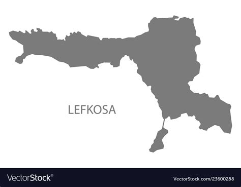 Lefkosa northern cyprus map grey Royalty Free Vector Image