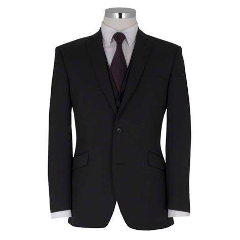 Black 3 Piece Suit Notch Lapel | Tom Murphy Menswear