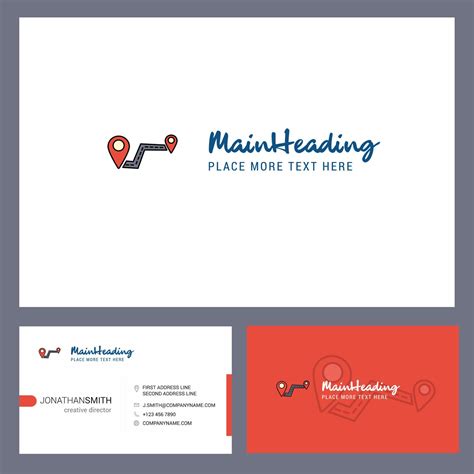 Route Logo design with Tagline Front and Back Busienss Card Template ...