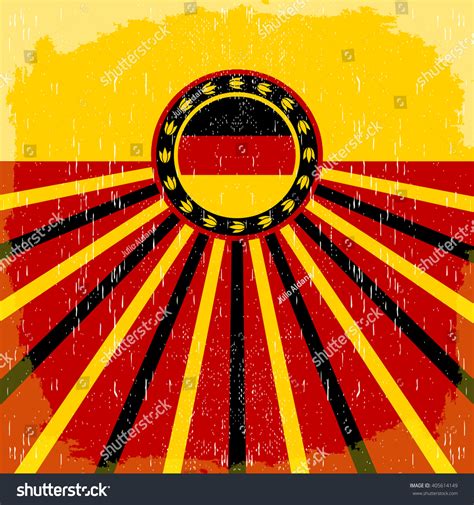 Germany Vintage Old Poster German Flag Stock Vector (Royalty Free ...