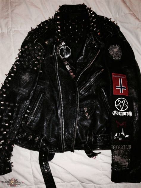 Watain Super Duper Black Metal Trooper Vest With True Norwegian Leather Jacket | Black metal ...