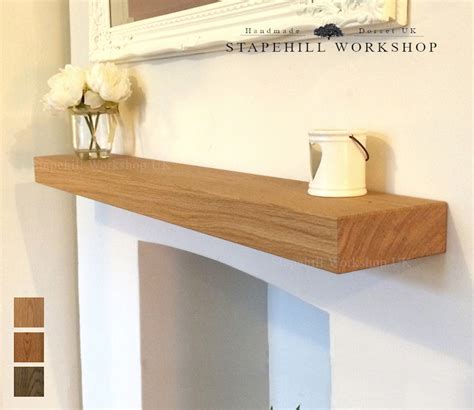 Solid Oak Floating Shelf Mantle Beam Fireplace Mantel Shelves | Etsy UK