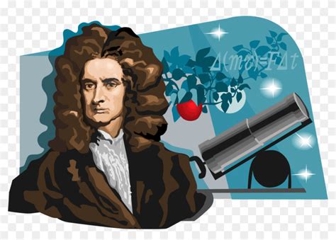 Vector Illustration Of Sir Isaac Newton, English Mathematician ...