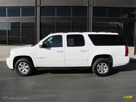 Summit White 2009 GMC Yukon XL SLT 4x4 Exterior Photo #55532918 | GTCarLot.com