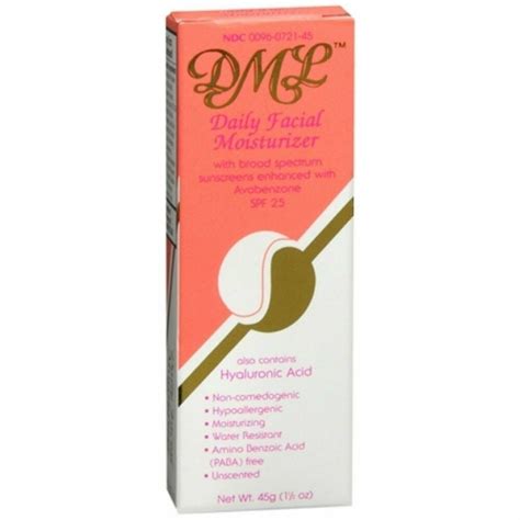 Dml Dml Daily Facial Moisturizing Lotion For Sun Screen SPF 25 1.5 Oz ...