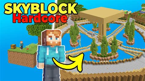 I Transformed my Skyblock Base in Hardcore Minecraft - YouTube