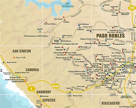 Paso Robles Area Wine Tasting Map Paso Robles Wineries – Printable Map of The United States