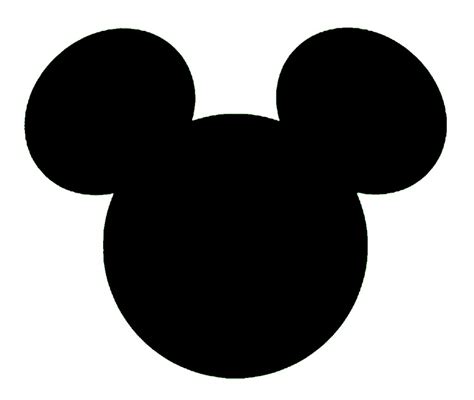 Black Mickey Mouse Head Printable