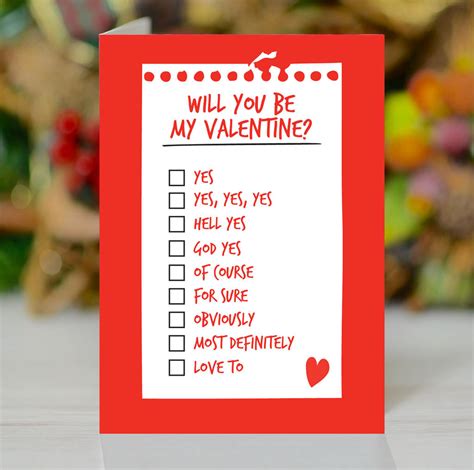 'Will You Be My Valentine' Card By Loveday Designs | notonthehighstreet.com