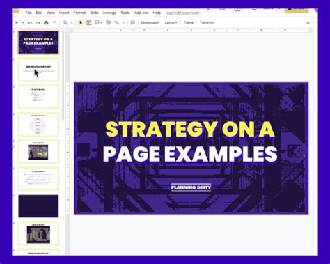 10 Examples of Strategy on a page – Strategy Finishing School