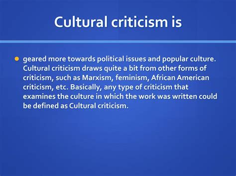 PPT - Cultural Criticism PowerPoint Presentation, free download - ID:6898302