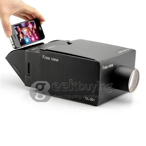 Freeview CL001 Cardboard DIY Mobile Phone Projector for Android iOS