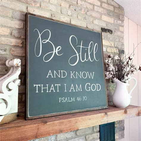 Be still and know painted wood sign Be still and know that I | Etsy