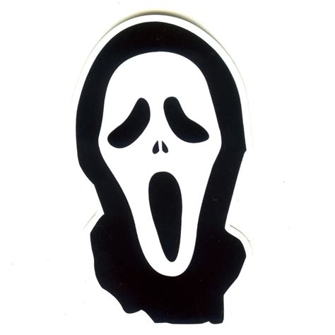 #1286 Scream Movie Mask , Height 9 cm, decal sticker - DecalStar.com | Halloween stencils ...