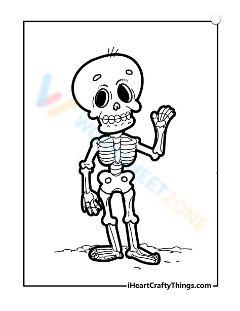 Waving Skeleton Worksheet