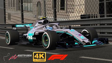 ASSETTO CORSA F1 2018 Monaco Mercedes AMG F1 W09 EQ Power+ (4K 60fps ...