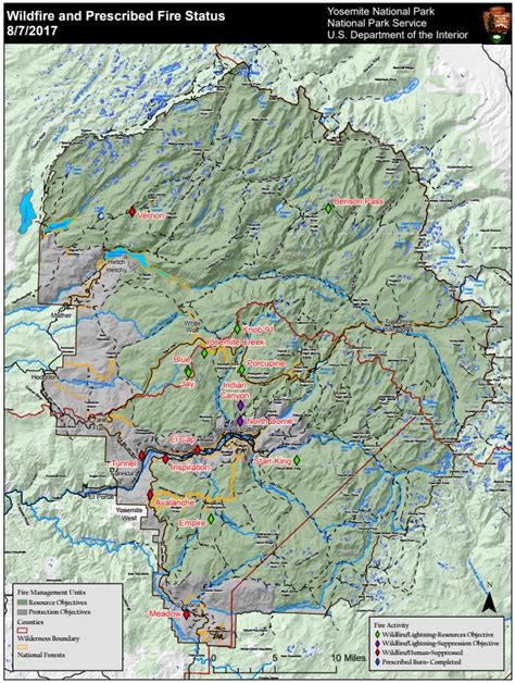 Yosemite Fire Update - August 13, 2017 - Yosemite National Park (U.S ...