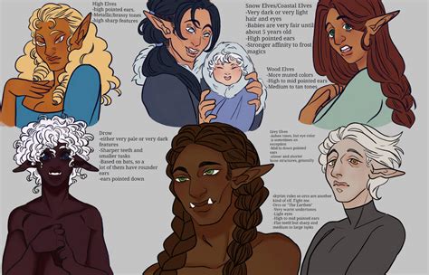 Fantasy /dnd races Pt. 4 Elves by swarmingbats on DeviantArt