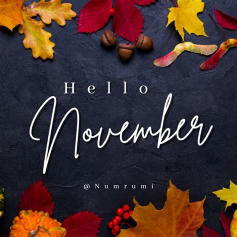 colourful hello november Template | PosterMyWall