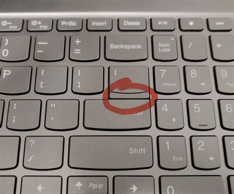 Odd detail on Lenovo Yoga C940 laptop keyboard. The "Backslash" key extends to touch the "Enter ...