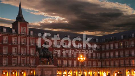 Night Famous Plaza Mayor Madrid Spain Stock Photo | Royalty-Free ...