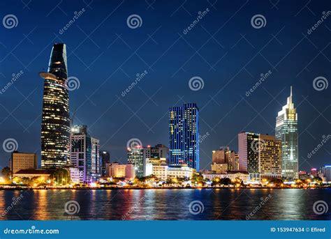 Ho Chi Minh City Skyline at Night. Beautiful Cityscape Editorial Stock Image - Image of saigon ...