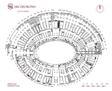 Ground plan of the Colosseum (Flavian Amphitheatre) | ArcheoRoma