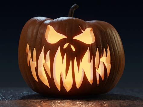 Halloween Pumpkin - Jack-o-lantern 2 3D model | CGTrader