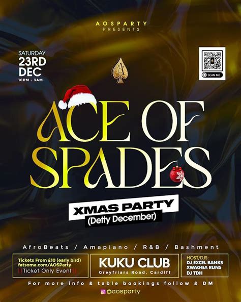 Ace Of Spades Xmas Party (Detty December) , kuku club, Cardiff, December 23 to December 24 ...