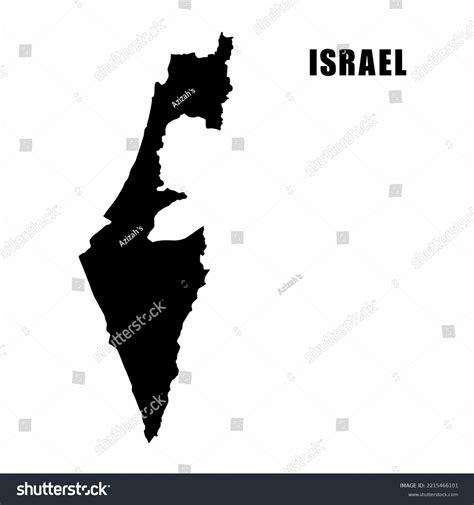 Vector Illustration Outline Map Israel Highdetail Stock Vector (Royalty ...