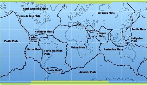 Map of Tectonic Plates | Plate tectonics, Plate boundaries, Past exams