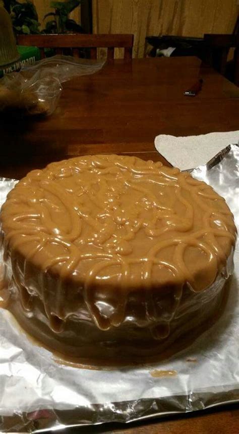 Caramel cake with butter caramel icing using sweetened condensed milk ...