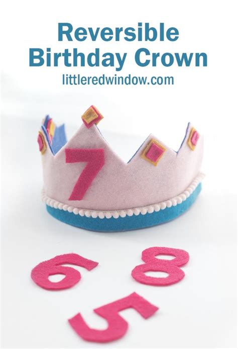 DIY Reversible Birthday Crown - Little Red Window