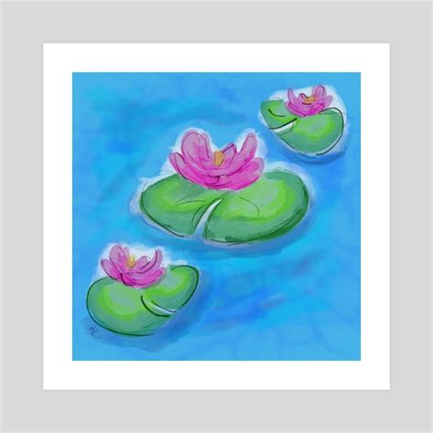 Watercolor Lily Pads, an art print by Maria R - INPRNT