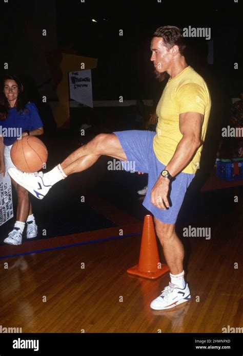 Arnold Schwarzenegger At Malibu High School teaching the kids, The Fitness Express 1992 Credit ...