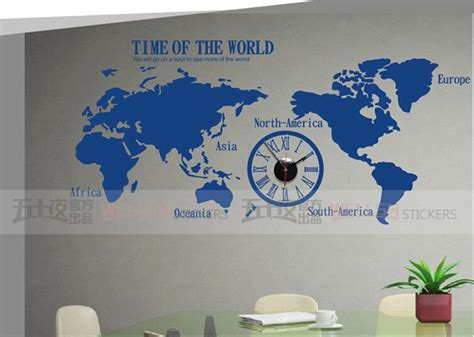 World map wall decals Removable Living room Wall decals – EllaSeal