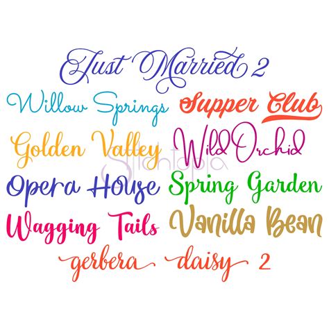 Script Embroidery Font Bundle #11 - 10 Fonts - Stitchtopia