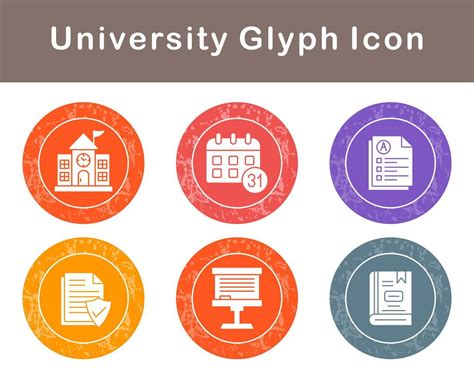 university Vector Icon Set 21416643 Vector Art at Vecteezy