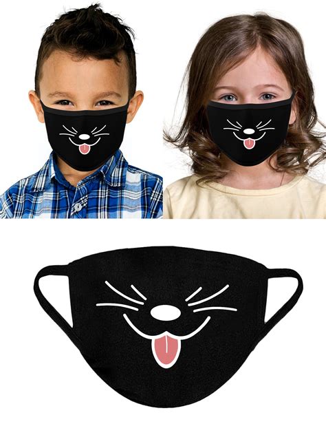 Awkward Styles - Kitty Face Mask Cat Face Mask Set of 4 Face Mask Kids Reusable Face Masks ...