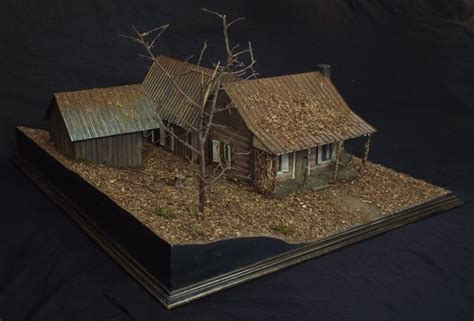 The Evil Dead 1:25 Cabin & Workshed area scale model | Cabin art, Cabin ...