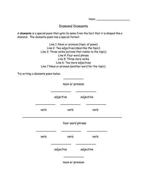 diamante poem format - Google Search | Acrostic poem examples, Poem template, I am poem