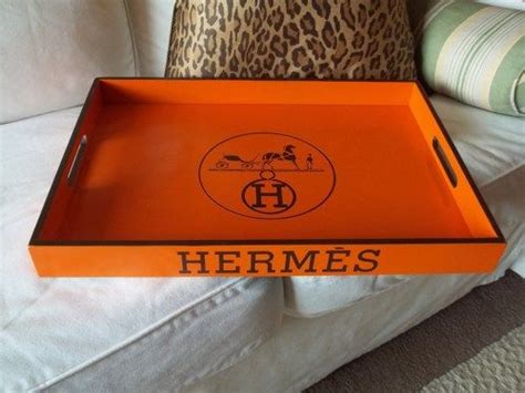 Hermes Logo Tray Orange Hermes Replica Tray 20"x14"x2" Bamboo wood ...