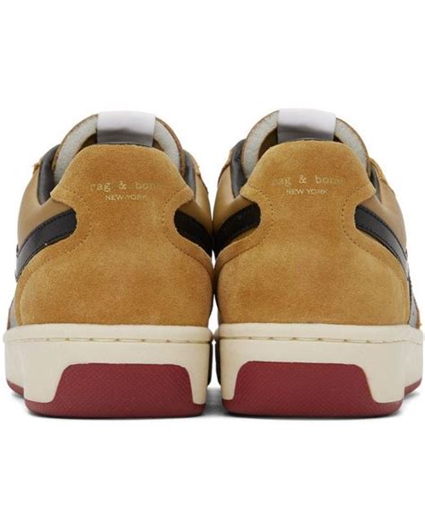 Rag & Bone Tan Retro Court Sneakers in Black for Men | Lyst