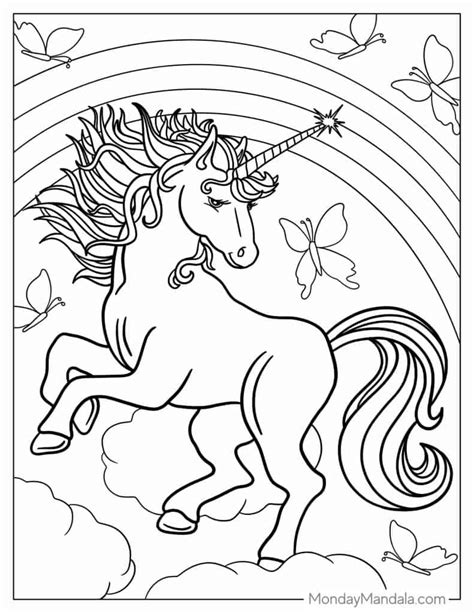 Cute Unicorn Printable Coloring Pages