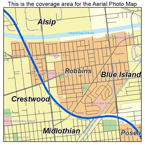 Aerial Photography Map of Robbins, IL Illinois