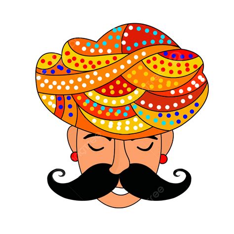 Rajasthani Turban Illustration