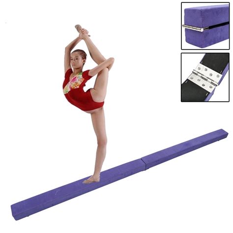 Zimtown Foldable Gymnastics Balance Beam, Sectional Floor Gymnastics ...